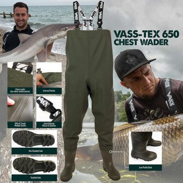 Vass-Tex 650 Chest Wader Studded