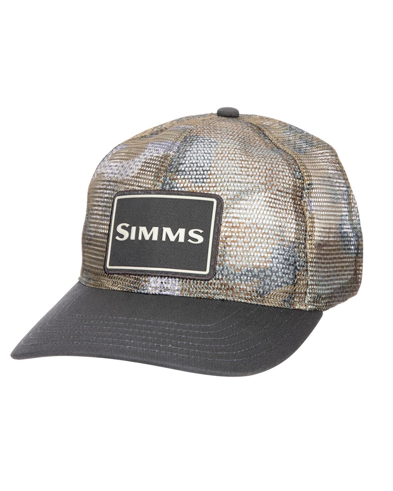 Simms Mesh All-Over Trucker Hex Flo Camo Earth