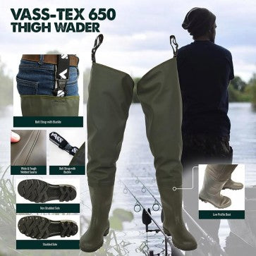 Vass-Tex 650 Thigh Wader Non-Studded