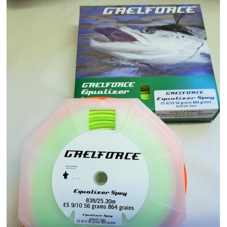 Gaelforce: Equalizer Spey line 83 ft / 25.30m head 9/10# 56grams/864grains